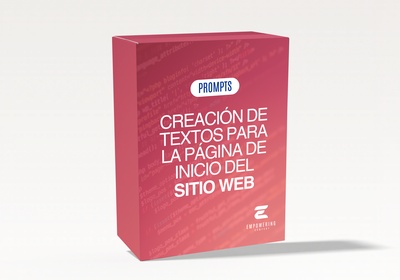 Creación de textos para la página de inicio del sitio web