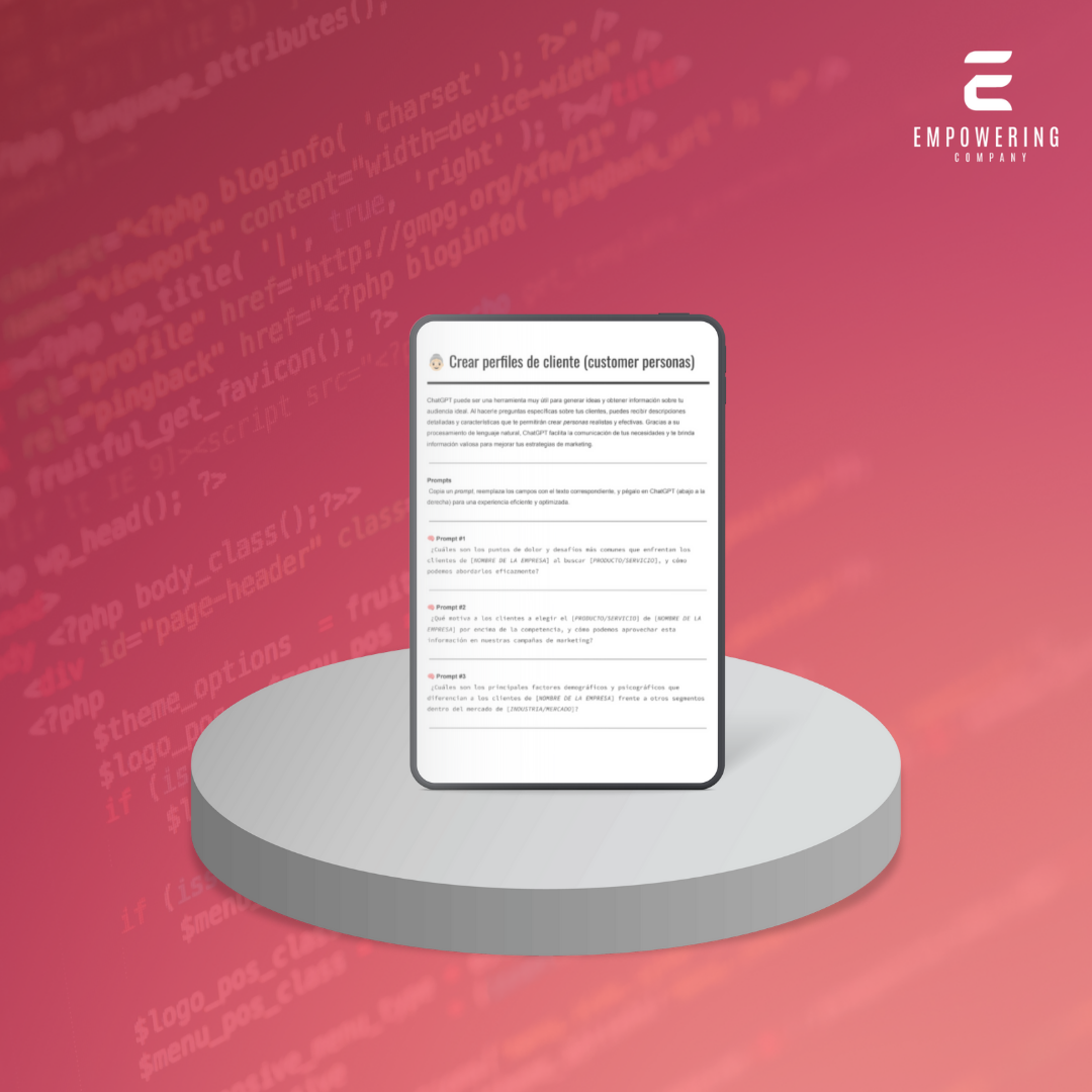 Crear perfiles de cliente (customer personas) - 3