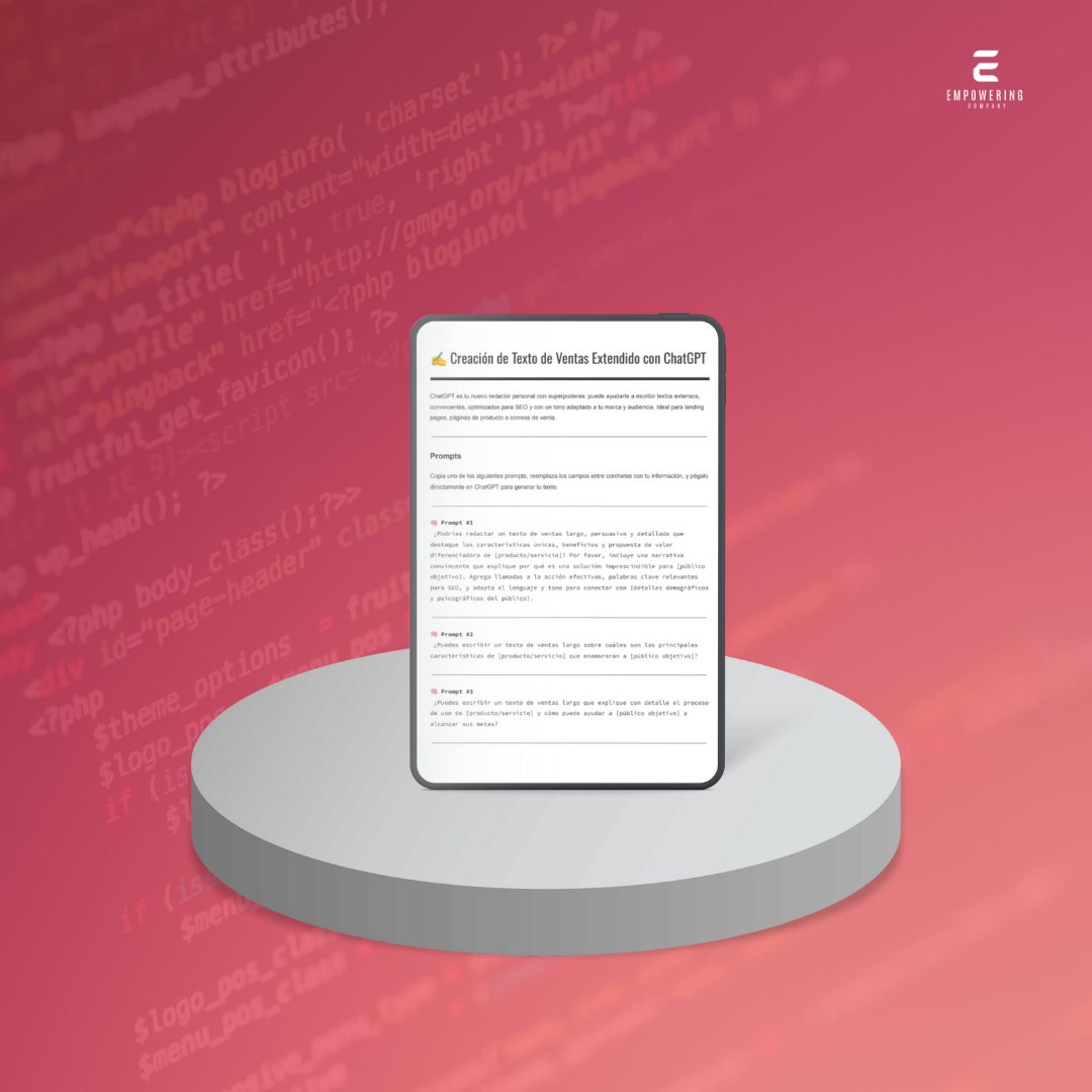 Creación de Texto de Ventas Extendido con ChatGPT - 3