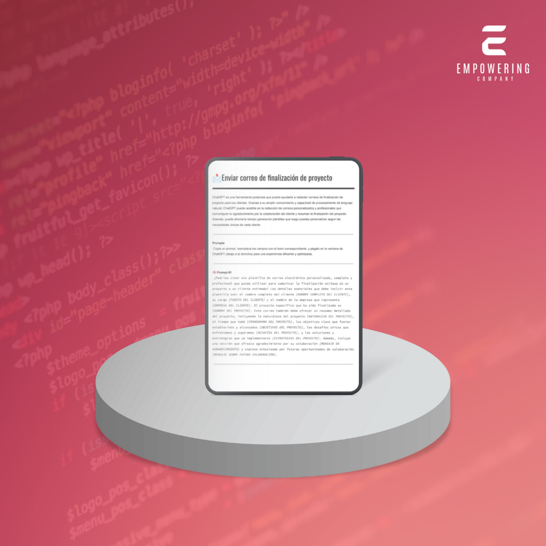 Enviar correo de finalización de proyecto - 3