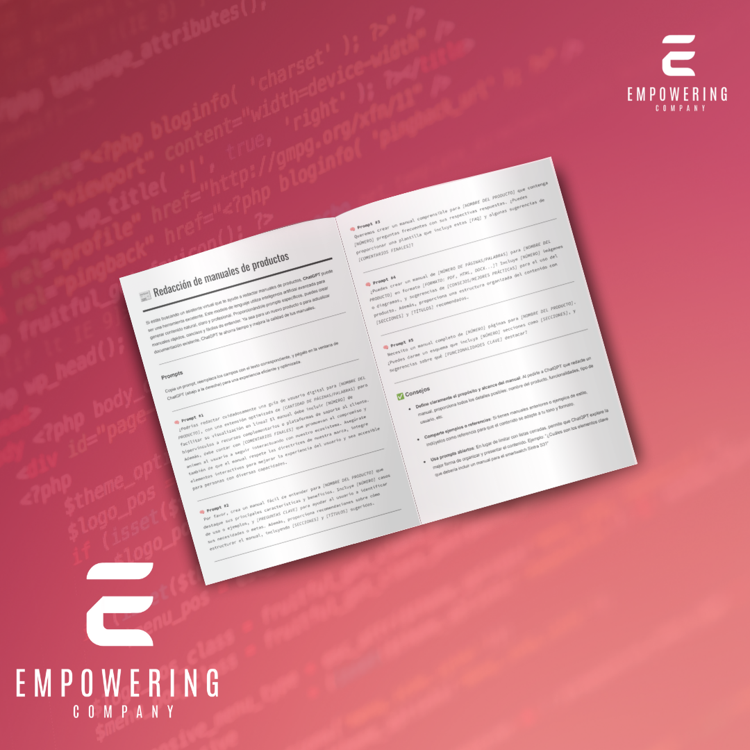 Redacción de manuales de productos - 2