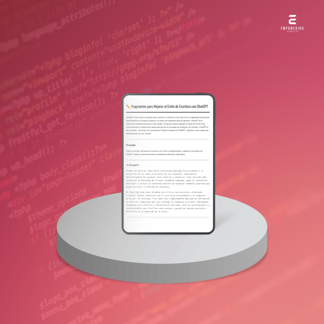 Fragmentos para mejorar el estilo de escritura con ChatGPT - 3
