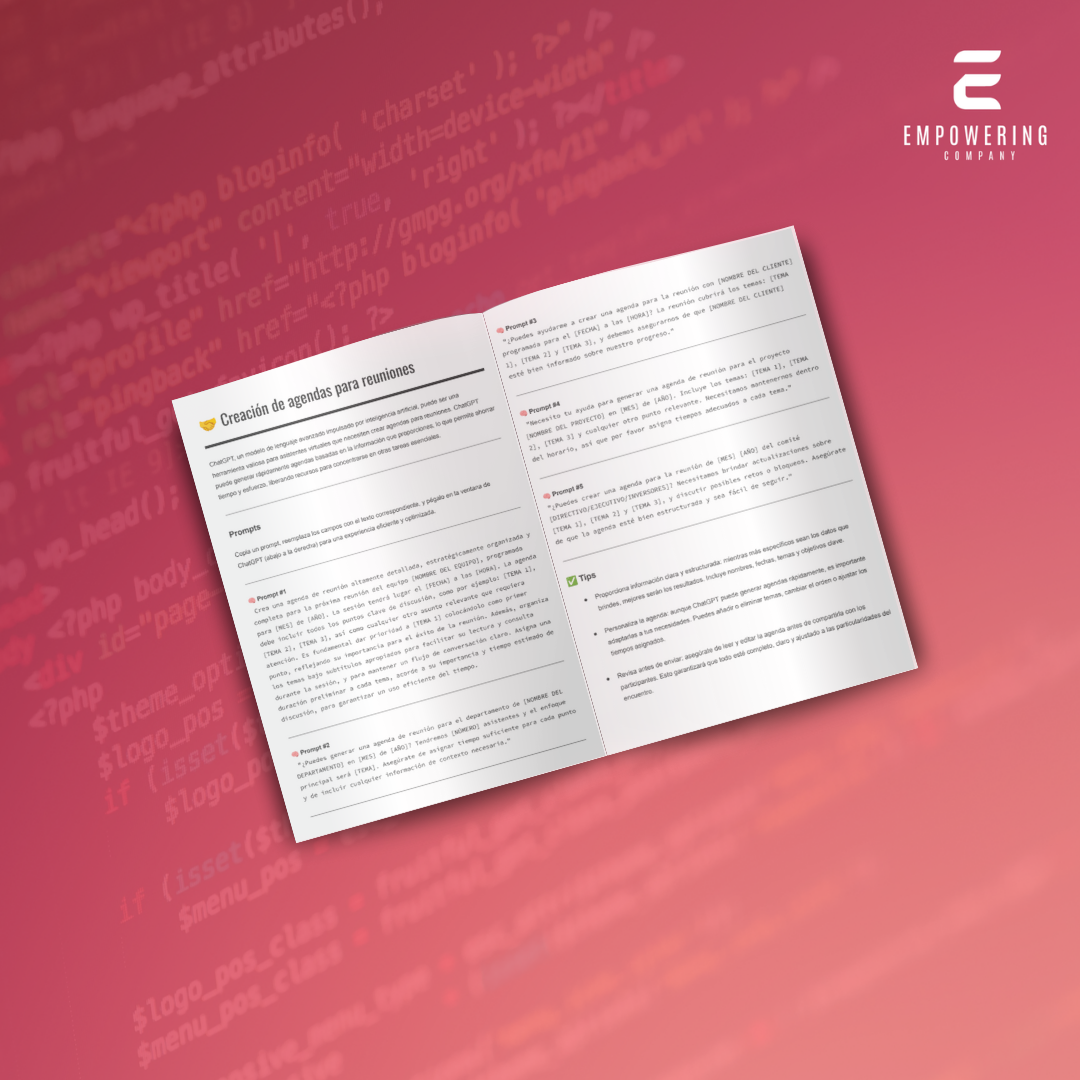 Creación de agendas para reuniones - 2