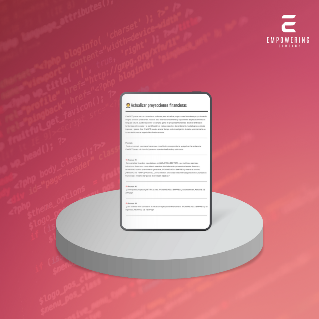 Actualizar proyecciones financieras - 3