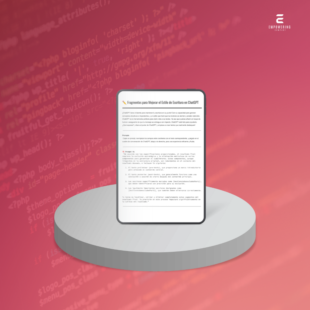 Fragmentos para Mejorar el Estilo de Escritura en ChatGPT - 3