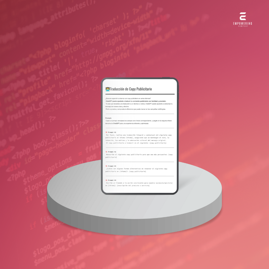 Traducción de Copy Publicitario - 3